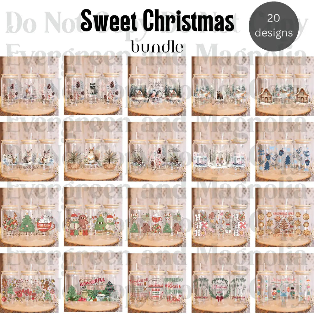 Sweet Christmas 16oz UvDTF Wrap Bundle