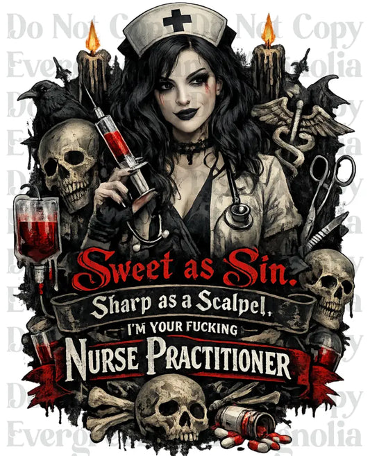 gothic nurse Sweet as sin nurse practitioner