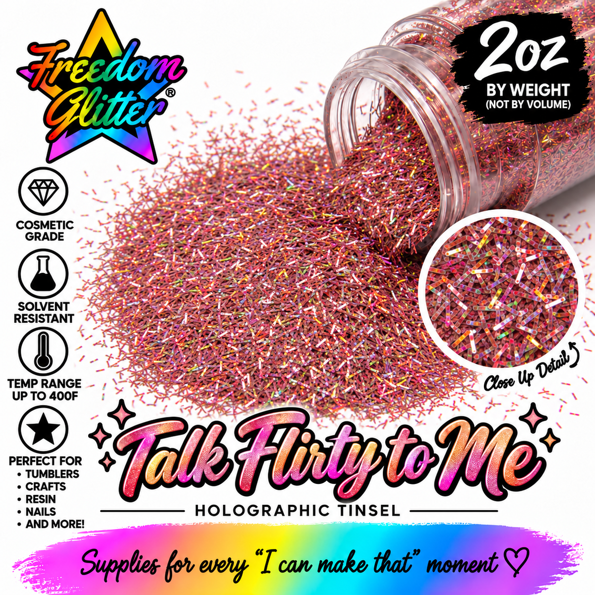 Talk Flirty to Me (Holographic Tinsel Glitter)