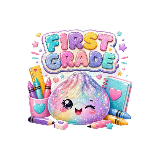 Teacher - First Grade Dumpling 2" Badge Reel Acrylic Blank