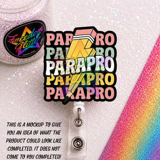 Teacher - Parapro 5 2" Badge Reel Acrylic Blank
