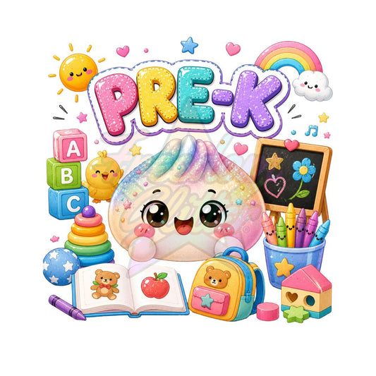 Teacher - Pre-K Dumpling 2" Badge Reel Acrylic Blank