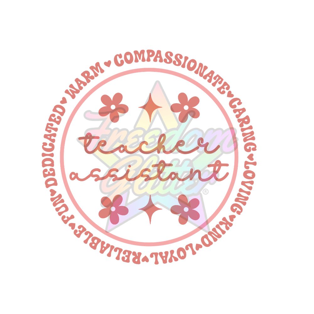 Teacher Assistant - Teacher Assistant 1 2" Badge Reel Acrylic Blank
