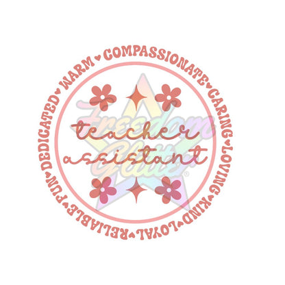 Teacher Assistant - Teacher Assistant 1 2" Badge Reel Acrylic Blank
