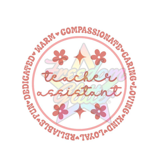 Teacher Assistant - Teacher Assistant 1 2" Badge Reel Acrylic Blank
