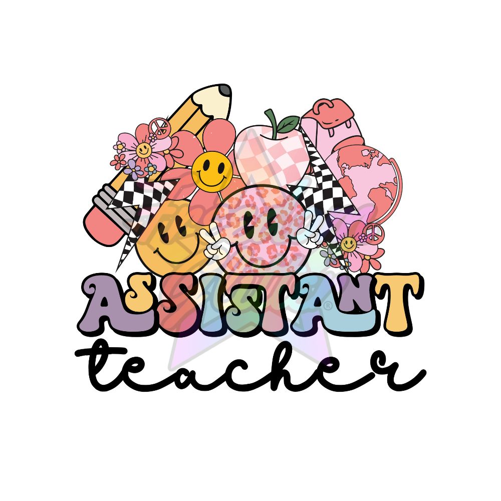 Teacher Assistant - Teacher Assistant 6 2" Badge Reel Acrylic Blank