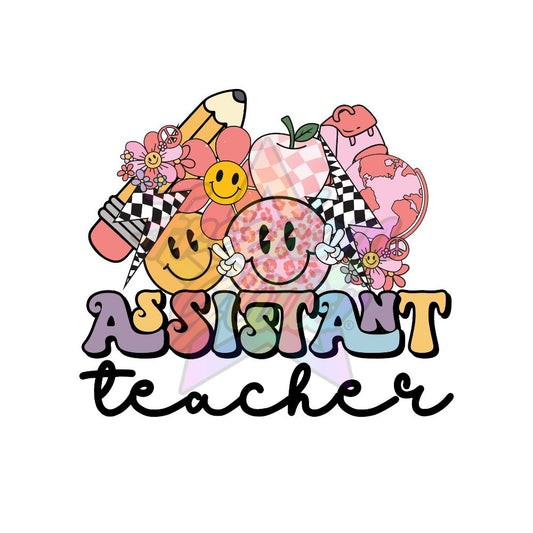 Teacher Assistant - Teacher Assistant 6 2" Badge Reel Acrylic Blank