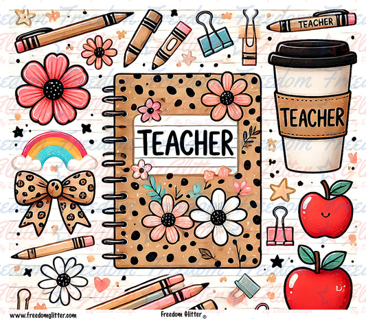 Teacher Leopard Print (Printed Vinyl)