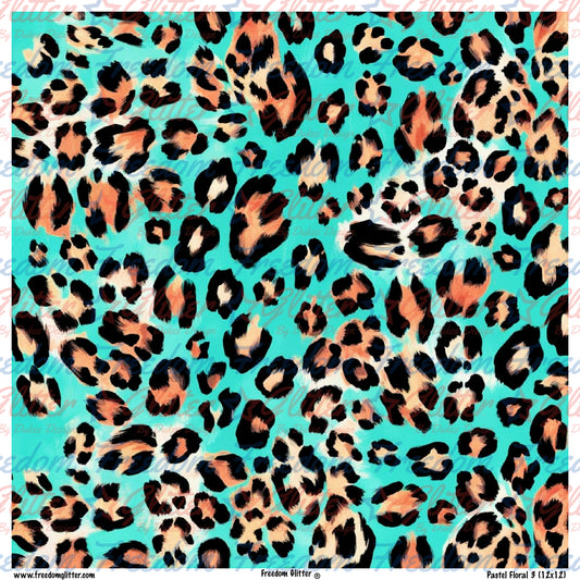 Teal Leopard Print 2 (Printed Vinyl)