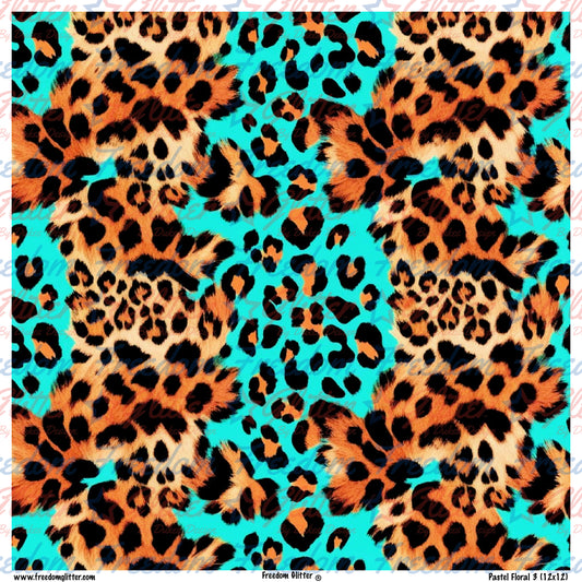 Teal Leopard Print (Printed Vinyl)