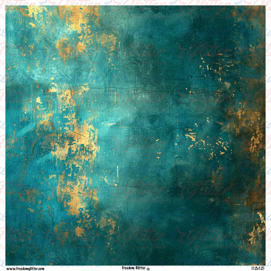 Teal & Gold 2 (Printed Vinyl)