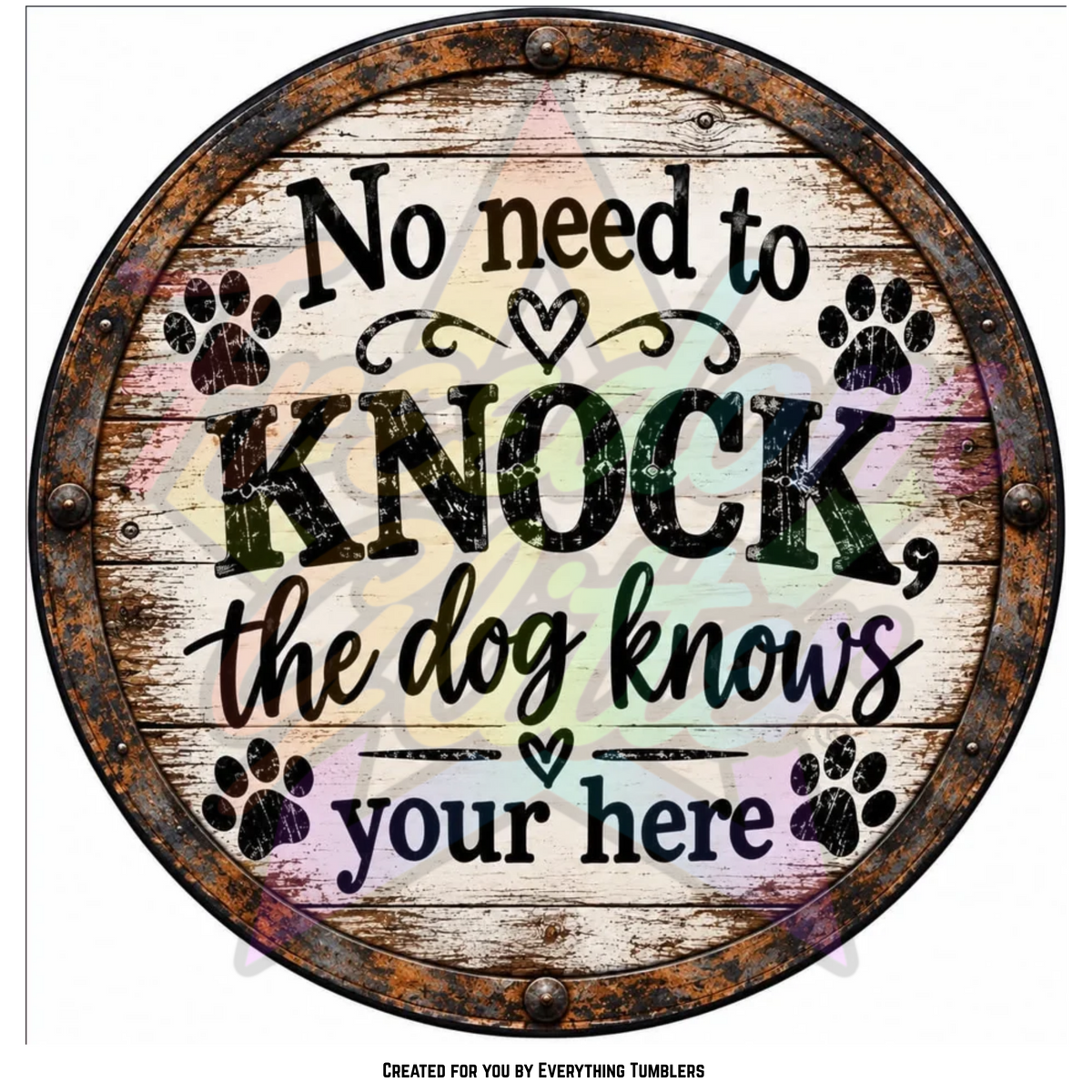 The Dog Knows Circle (Printed Vinyl)
