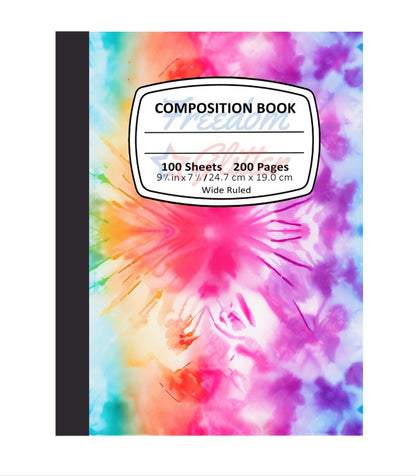 Tie Dye 4 Notebook Cover