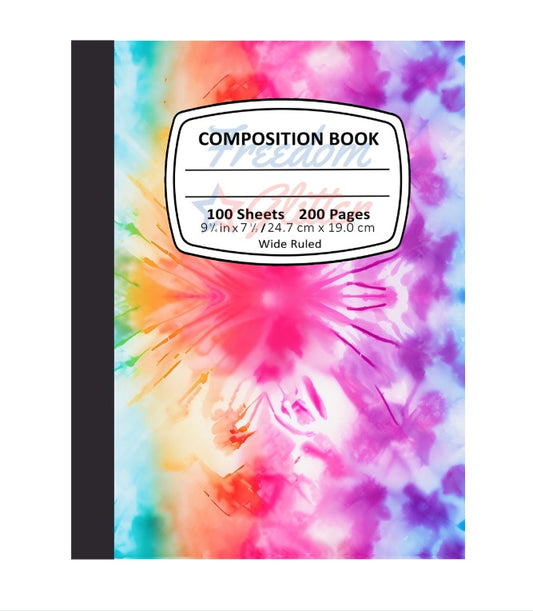 Tie Dye 4 Notebook Cover