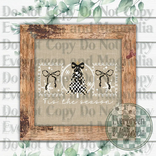 Tis The Season (Checkered White)