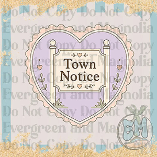 Town notice board