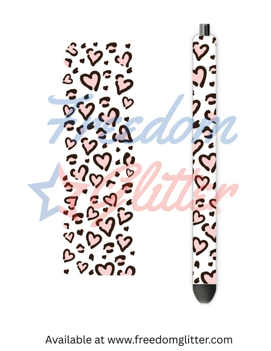 Transparent Hearts Pen Wrap (Vinyl)