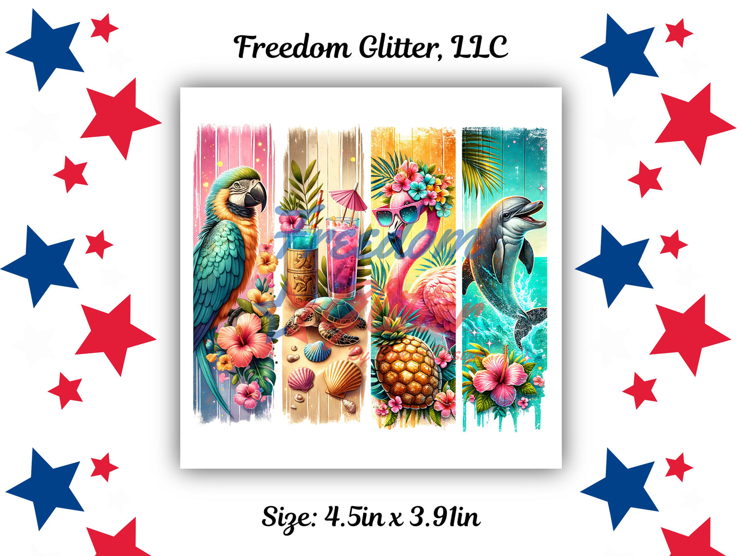 Tropical Brushstroke Decal (UVDTF)