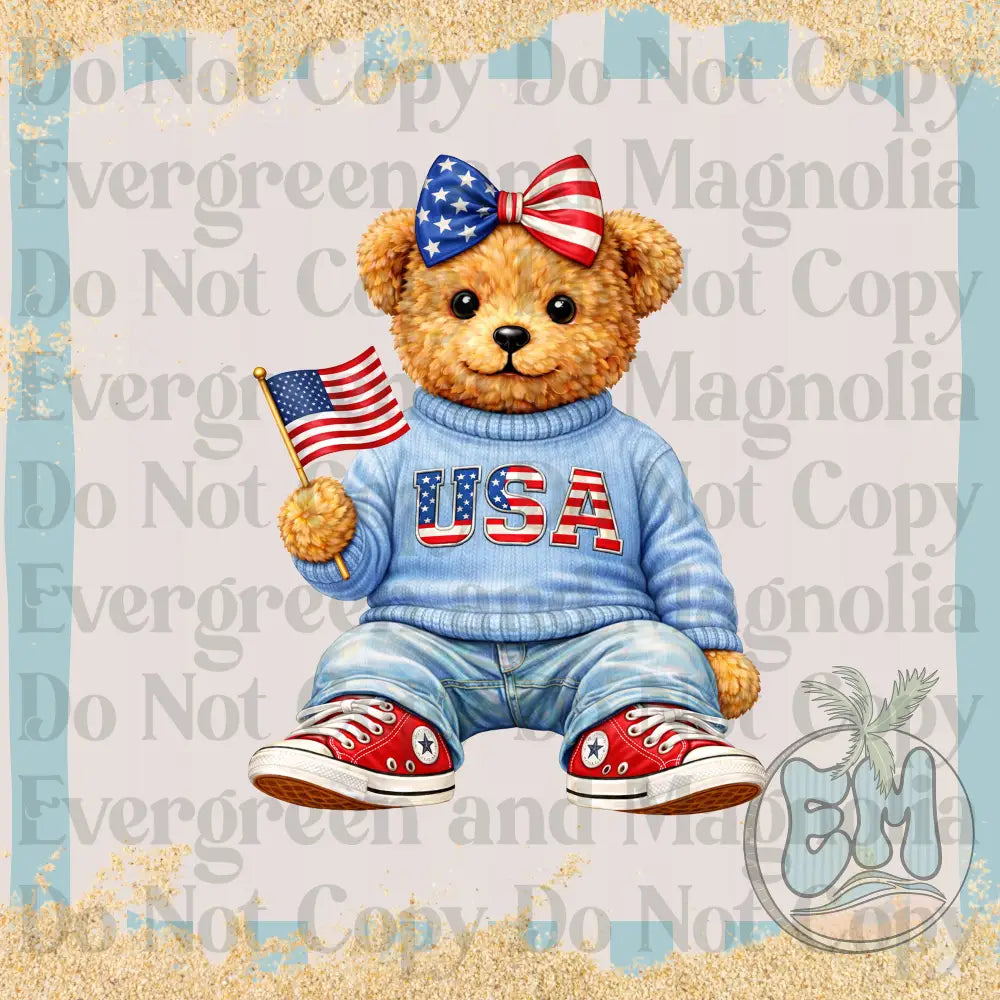 USA girl bear