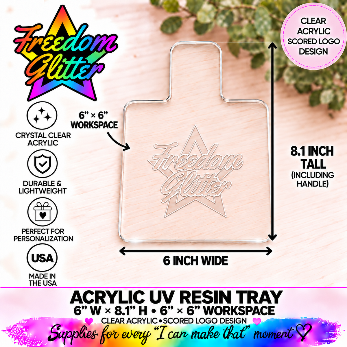 Acrylic UV Resin Tray (Acrylic Products)