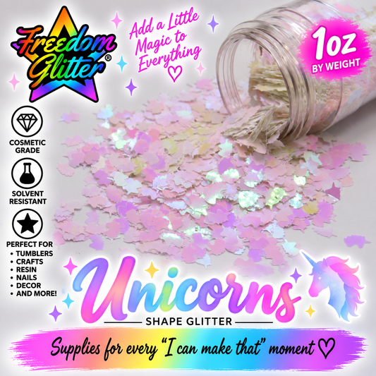 Unicorn (Shape Glitter)