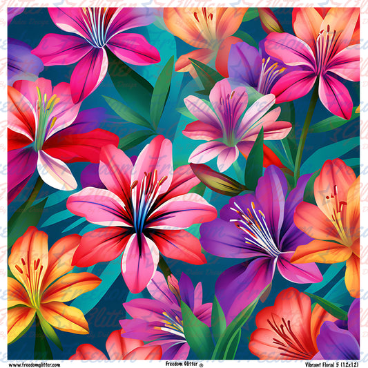 Vibrant Floral 5 (Printed Vinyl)