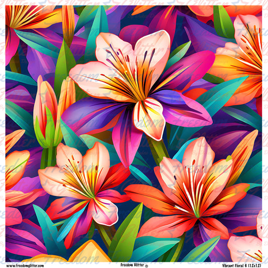 Vibrant Floral 6 (Printed Vinyl)