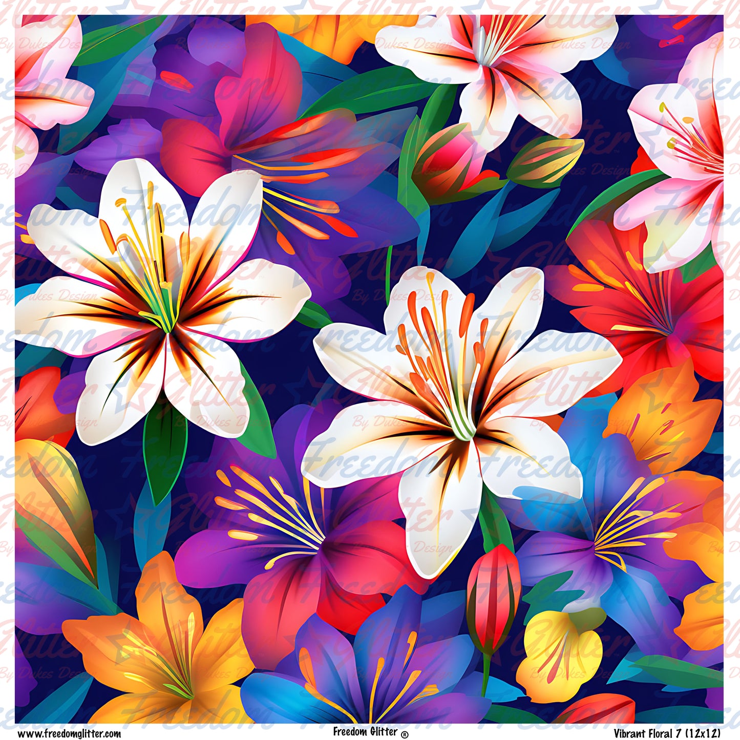 Vibrant Floral 7 (Printed Vinyl)