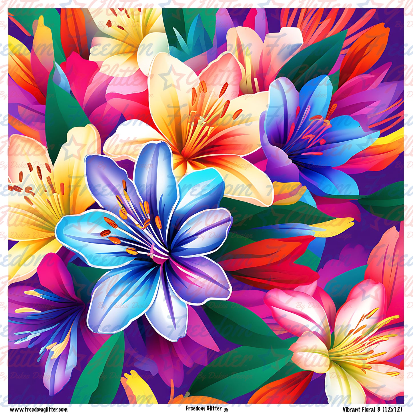 Vibrant Floral 8 (Printed Vinyl)