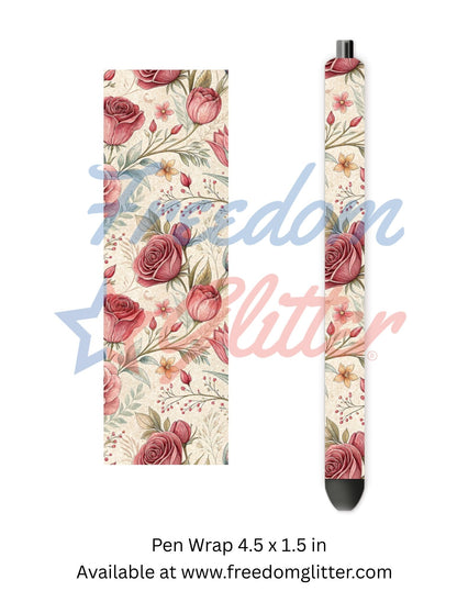 Vintage Roses 3 (Printed Vinyl)