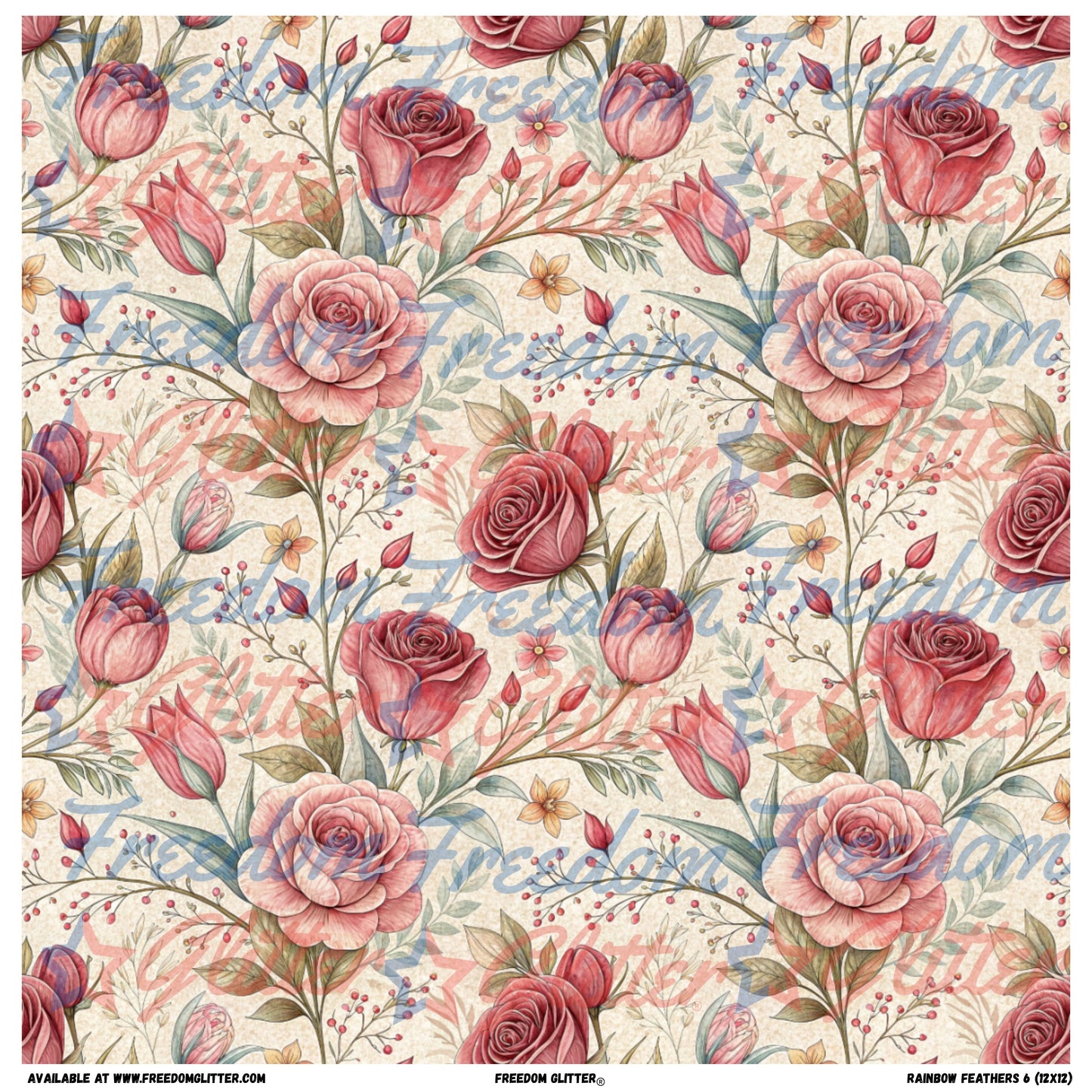 Vintage Roses 3 (Printed Vinyl)
