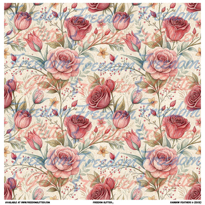 Vintage Roses 3 (Printed Vinyl)