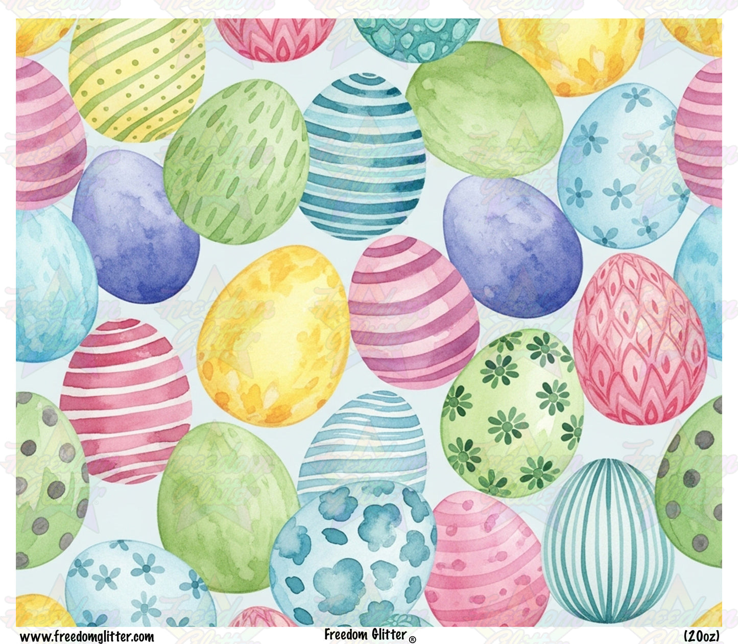 Watercolor Easter Eggs (Printed Vinyl)