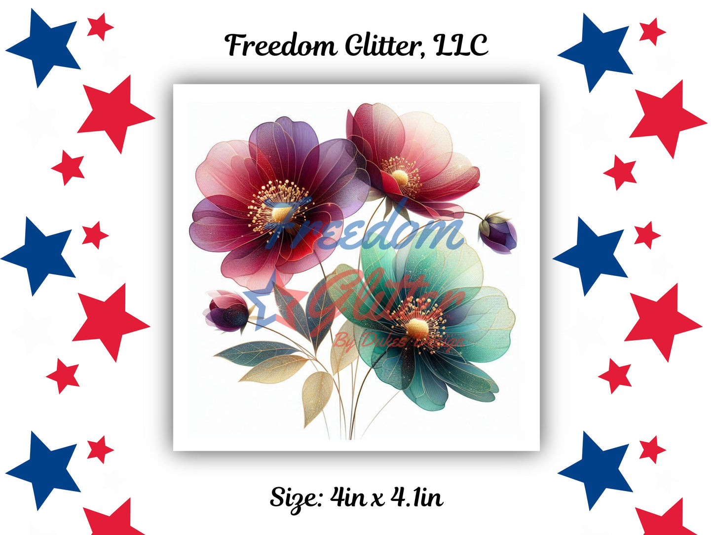 Watercolor Floral Series - Berry Bliss 10 Decal (UVDTF)