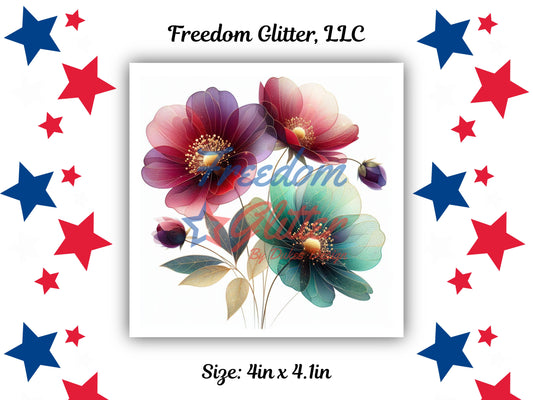 Watercolor Floral Series - Berry Bliss 10 Decal (UVDTF)