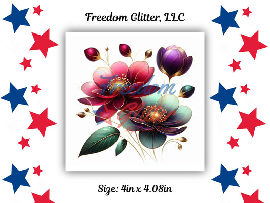 Watercolor Floral Series - Berry Bliss 2 Decal (UVDTF)