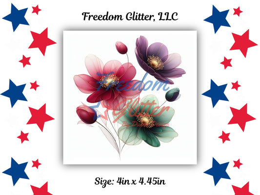 Watercolor Floral Series - Berry Bliss 7 Decal (UVDTF)