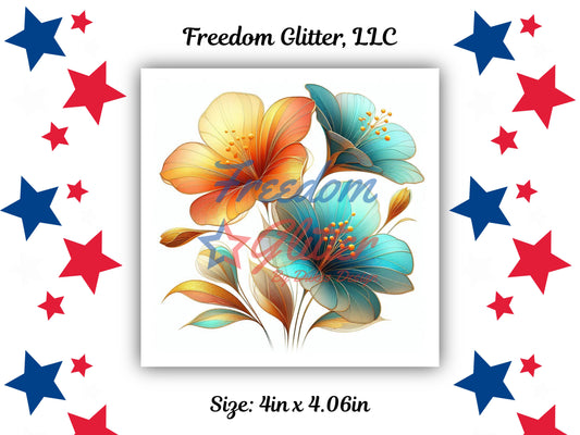 Watercolor Floral Series - Tropical 10 Decal (UVDTF)