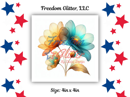 Watercolor Floral Series - Tropical 7 Decal (UVDTF)