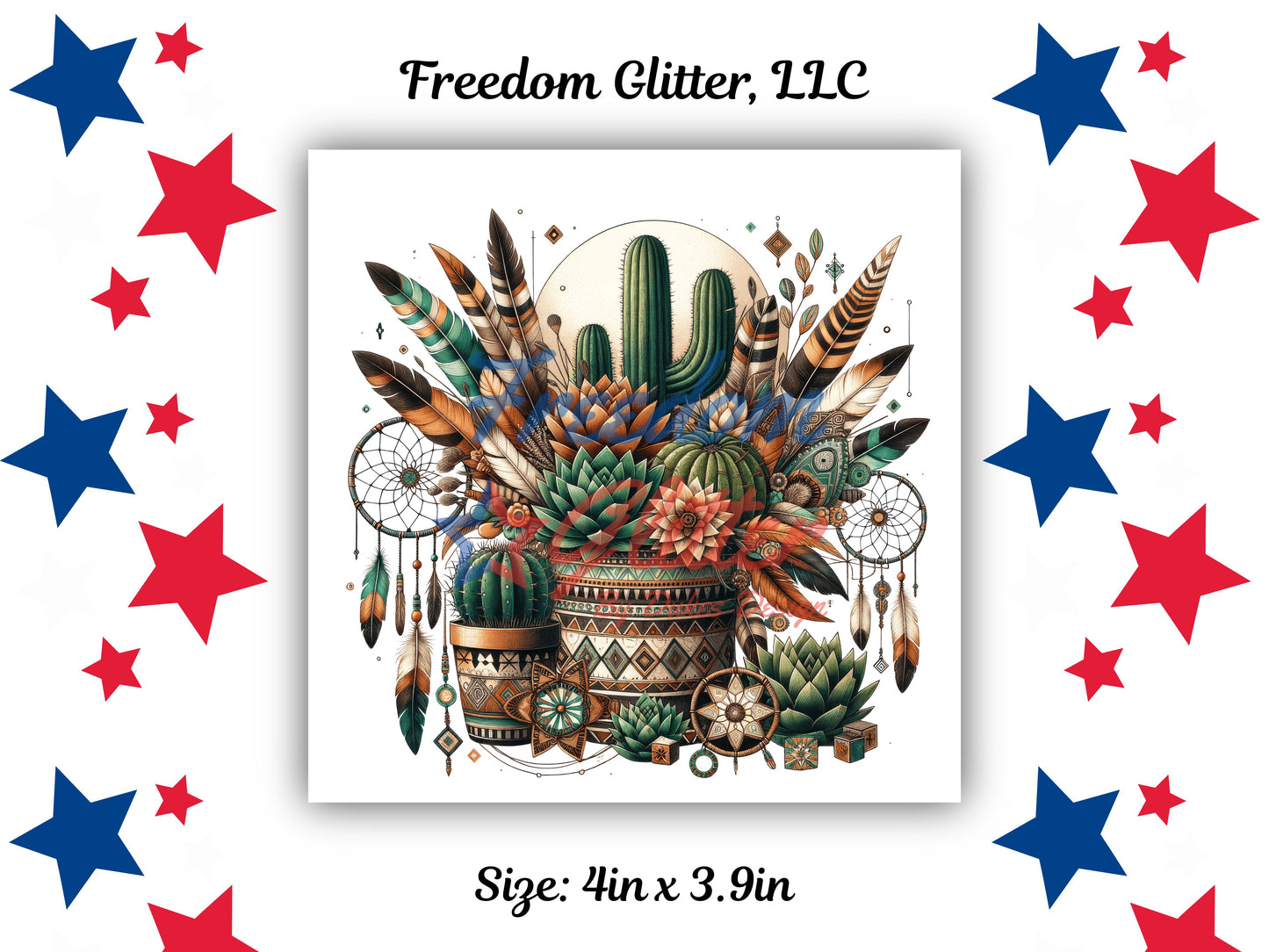 Western Cactus & Dreamcatchers Decal (UVDTF)