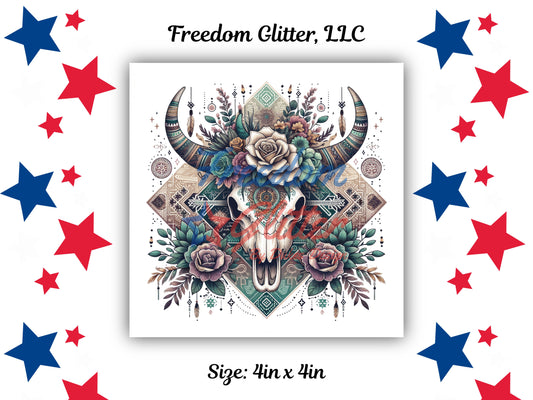 Western Skull Decal (UVDTF)