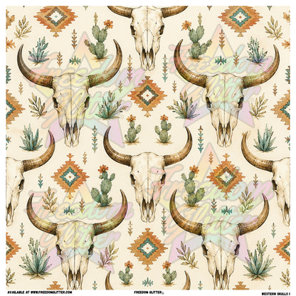 Western Skulls 1 (Printed Vinyl)
