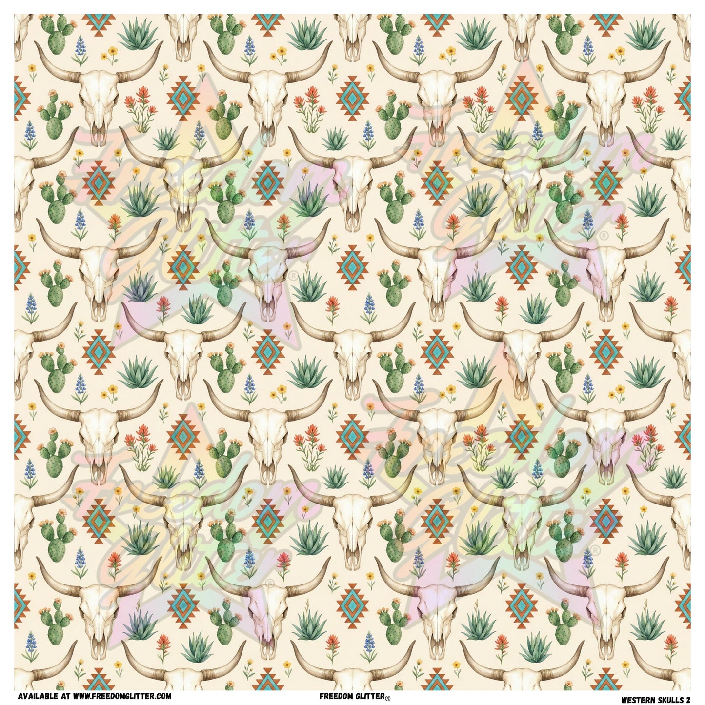 Western Skulls 2 (Printed Vinyl)