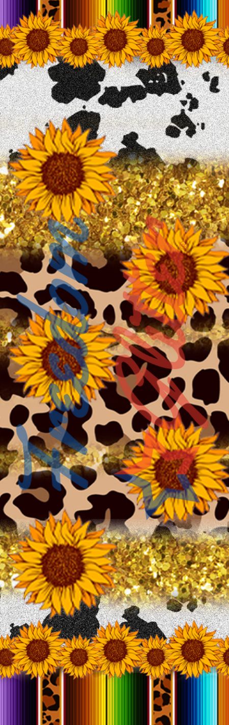 Western Sunflowers 2 Pen Wrap (Vinyl)