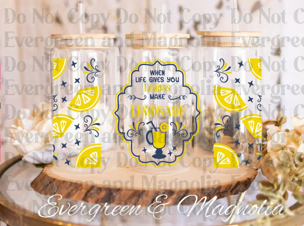 When life gives you lemons-lemonade-Glass of lemonade