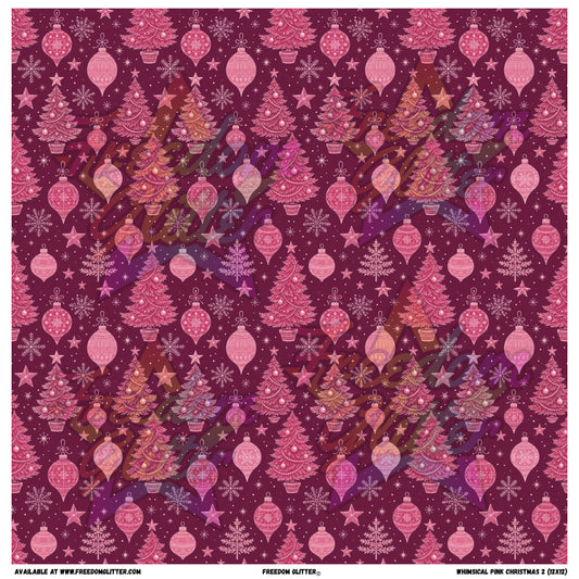 Whimsical Pink Christmas 2 (Printed Vinyl)