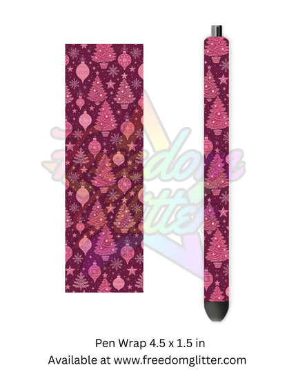 Whimsical Pink Christmas 2 (Printed Vinyl)
