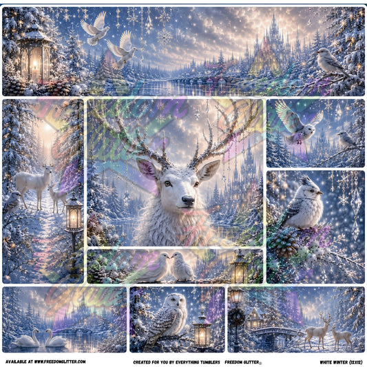 Mixed Image Sheet - White Winter (Printed Vinyl)