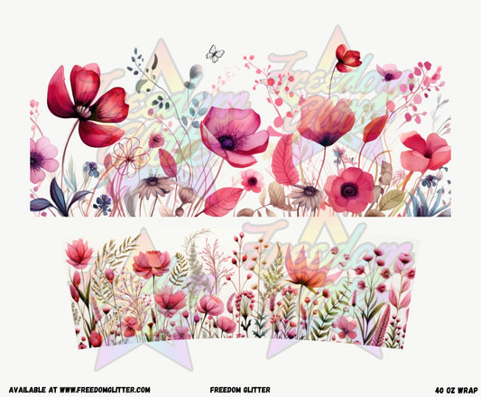 Wildflowers 40oz Wrap (Printed Vinyl)