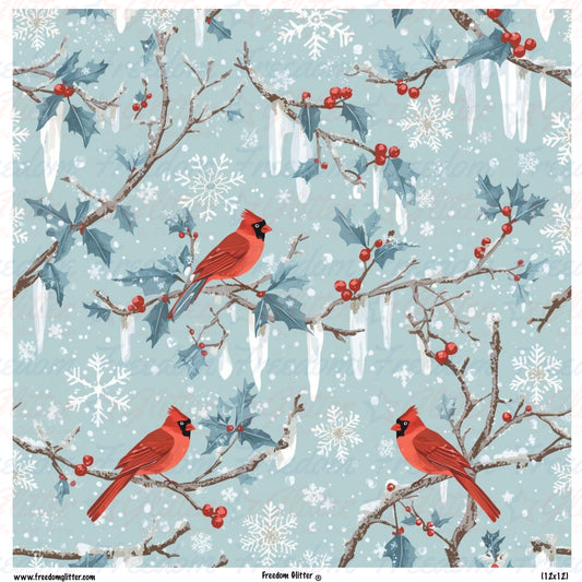 Winter Cardinals 2 (Printed Vinyl)